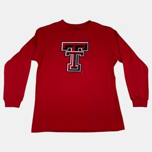 Kids N' Me Shirt Kid's Red TT Texas Tech Red Raiders Logo Long Sleeve Size Large